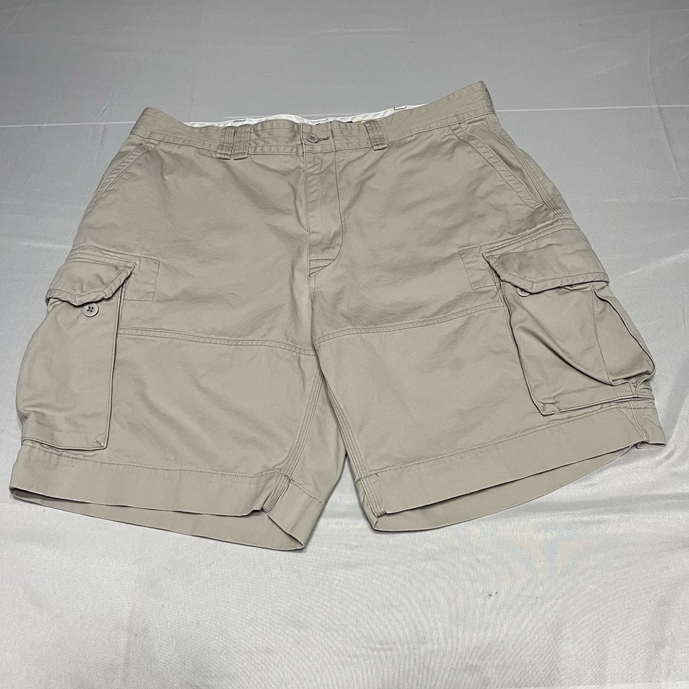 Polo Ralph Lauren Cargo Shorts Men's 40 Beige Utility Relaxed Fit Cotton